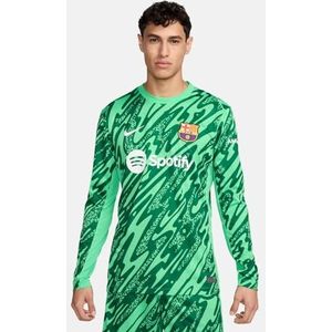 Nike Top Fc Barcelona Heren Dri-Fit JSY Long-Sleeve Stadium Gk, Green Spark/Pine Green/White, FN8809-329, S