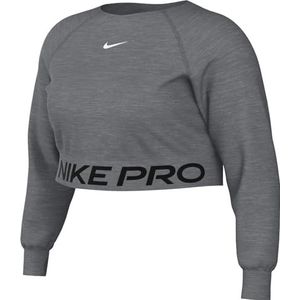 Nike Dames Sweatshirt Pro Dri-Fit 365 Crop Ls, Smoke Grey/Htr, FV5486-084, 0X