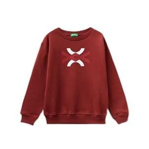 United Colors of Benetton Sweatshirt met capuchon voor kinderen en jongens, Bordeaux 1g2, 170