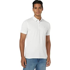 JACK & JONES Heren T-shirt Effen Polo T-Shirt, wit/tonal/vapo, XS