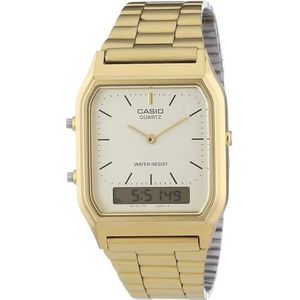 Casio Vintage uniseks gouden horloge AQ-230GA-9DMQYES