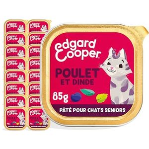 Edgard & Cooper tablet, kat, zonder granen, natuurlijk voer (senior kip/kalkoen, 85 g x 16)