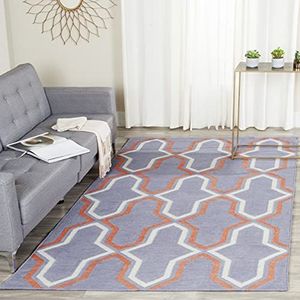 Safavieh Dhurrie tapijt, DHU559, plat geweven wol, paars/meerkleurig, 90 x 150 cm
