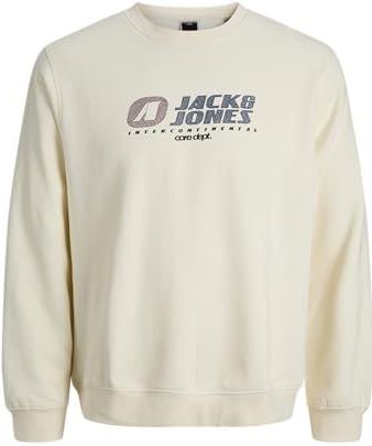 Jack & Jones - JCOTIER - Sweatshirt - Lichtgeel / Roestrood / Zwart