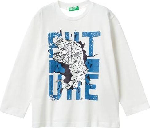 United Colors of Benetton T-shirt M/L, Wit, 18 mesi