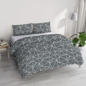 Ida Beddengoedset voor tweepersoonsbed, katoen, geproduceerd in Italië, dekbedovertrek 250 x 200 cm met dubbele envelop en 2 kussenslopen (tweepersoonsbed, Marge)