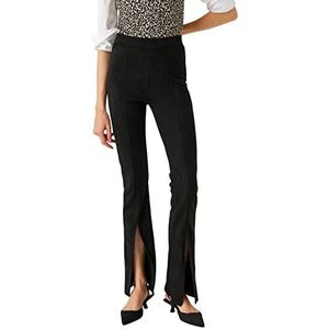 Koton Flare legging voor dames met split detail broek, Zwart (999), S