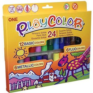 Playcolor 2041 doos met 24 kleuren, effen