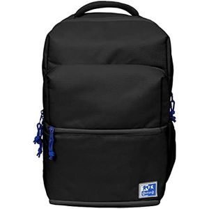 Oxford B-Out Uniseks schoolrugzak, 30 l, 42 cm, gevoerde laptoptas, isolerend vak, gerecycled polyester, zwart, Zwart, 42x30x15cm, Casual