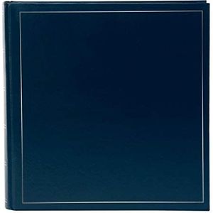 goldbuch 31372 Classic fotoalbum, fotoalbum met 100 witte pagina's en pergamijn, fotoalbum voor het plakken van ca. 600 foto's, fotoboek met kunstleren omslag, herinneringsalbum ca. 30 x 30 cm, blauw