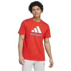 adidas Fc Bayern München Seasonal Graphic T-shirt voor heren, rood/wit, XXL, Rood/Wit, XXL