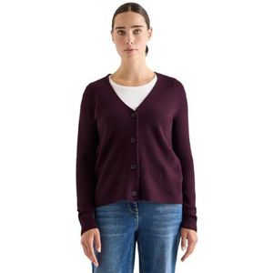 Cecil - Cardigan - Eggplant Red - Met Structuurdetail en Knoopsluiting