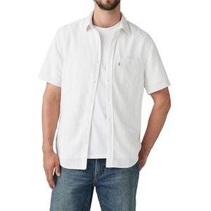Levi's® - Vrijetijdsoverhemd - Korte Mouwen - Mix van Linnen en Viscose - Regular Fit