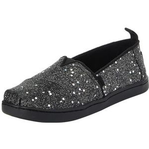 TOMS Klassieke Alpargata Loafer voor meisjes, Zwarte kosmische glitter, 7 UK Child