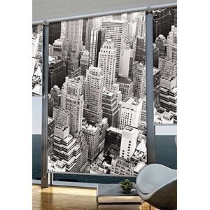 Startex Skyline New York rolgordijn, draagmateriaal: 100% polyester, zwart, 120 cm x 160 cm