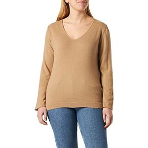 Mexx Damestrui met V-hals, gebreide top, camel, L