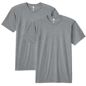 American Apparel Tri-Blend Crewneck Short Sleeve Track T-Shirt, 2-Pack