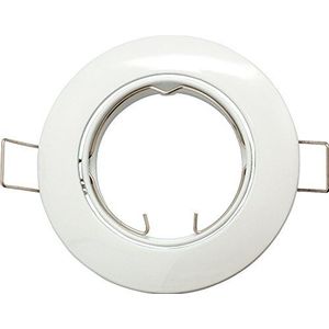 LED- en halogeen inbouwframe draaibaar wit rond incl. GU10 fitting, ook geschikt voor MR16 (GU5,3)
