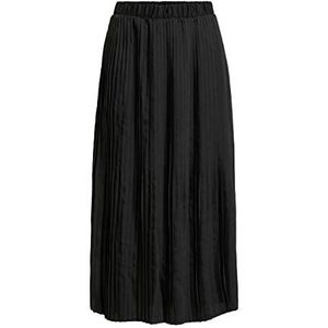 Vila Dames Visylla Plisse Hw Midi Skirt/Su Rock, zwart, 38