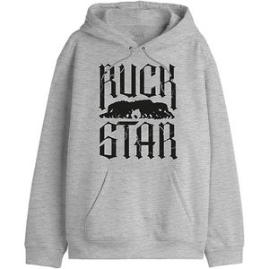 Republic Of California Ruck Star UXREPCZSW031 Sweatshirt voor heren, grijs gemêleerd, maat XS, Grijs Melange, L/Tall