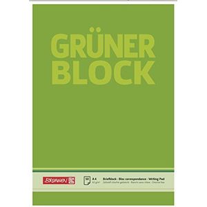 Brunnen 1052636 Briefblok/Schrijfblok/Het groene blok (A4, blanco, 50 vellen, 60g/m²)