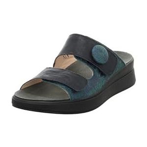 Think Meggie clogs voor dames, leren voering, petroleum/combi 8010, 36 EU, petrol combi 8010, 36 EU