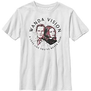 Marvel Wanda Badge T-shirt voor jongens, wit, S