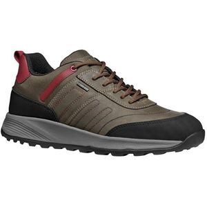 Geox Heren U TERRESTRE B WPF A Sneakers, Military/Dark Red, 45 EU, Militair Dk Rood, 45 EU