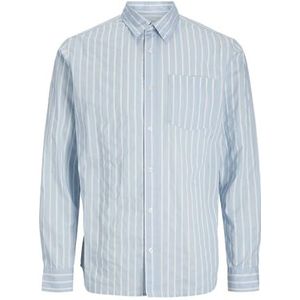 Jrebrow Stripe Shirt Ls, Chambray Blue, L