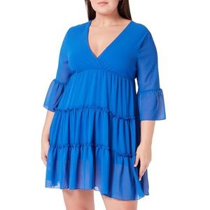 nascita Dames mini-jurk met ruches 19227011-NA03, koningsblauw, XL, koningsblauw, XL