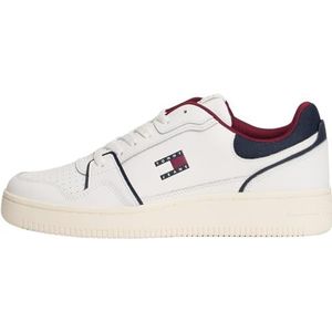 Tommy Hilfiger - Witte Leren Heren Sneaker - 41 EU - Fitness-schoenen