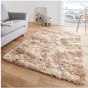 GC GAVENO CAVAILIA Shaggy tapijten voor woonkamer - superzacht slaapkamertapijt - antislip vloerkleden - pluizige tapijten woonkamer - nerts - 80 x 150 - naturel - 80 x 150 cm