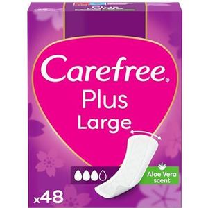 Carefree Inlegkruisje plus groot + aloë, 1 verpakking (1 x 48 stuks)