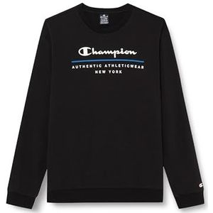 Champion Legacy Graphic Shop Authentic-Powerblend Terry Crewneck Sweatshirt voor heren, Zwart, L