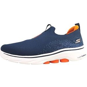 Skechers Heren Go Walk 7 Sneaker, marine/Oranje, 48 EU