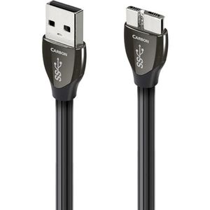 AudioQuest 1,5 m Carbon Micro-USB 3.0 USB-kabel 1,5 m USB A Micro-USB B zwart - USB-kabel (1,5 m, USB A, Micro-USB B, 3.0 (3.1 Gen 1), mannelijke connector/male connector, zwart)