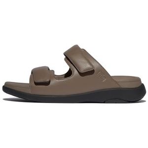 Fitflop F-Mode GO Mens verstelbare twee-BAR Slides Sandaal, Walnoot, 7 UK, Walnoot, 41 EU