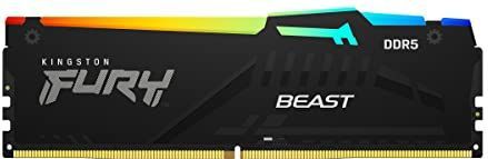 Kingston FURY Beast Zwart RGB XMP 32GB 6000MT/s DDR5 CL30 DIMM Desktop Gaming Geheugen Enkelvoudig - KF560C30BBA-32