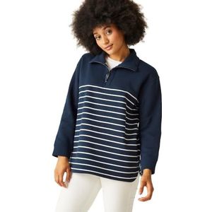 Regatta Womens Bayletta Half Placket Sweatshirt Fleece, Navy/Wit, 8 UK, marine/Wit