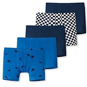 Schiesser Jongens 5 stuks boxershorts onderbroeken - 95/5 biologisch katoen - maat 92 tot 140, Gesorteerd 12_173129, 128 cm