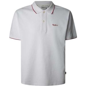 Pepe Jeans Heren HANS SS Polo, Wit (WIT), M, wit(wit), M