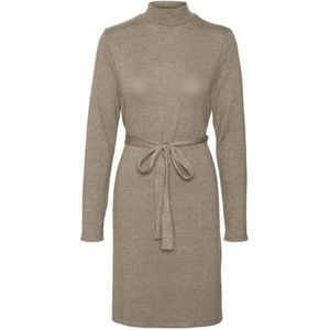 VERO MODA TALL VMBELLA LS Short Dress JRS NOOS TLL, Silver Mink/Detail: melange, M/Tall