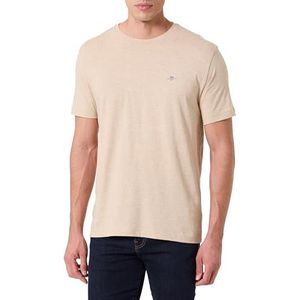 GANT - Reg Shield Ss T-shirt - Beige - Heren