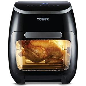 Tower Xpress Pro T17039 Vortx 5-in-1 Digitaal Air Friteuse Oven met Snel Air Circulatie, 60-Minuut Timer, 11 L, 2000 W, Zwart