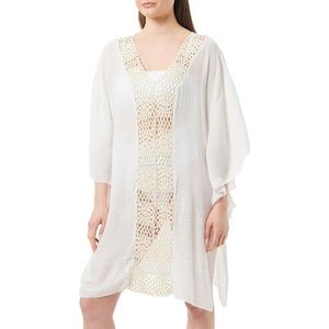 EYOTA dames gehaakt kaftan, wolwit, M/L