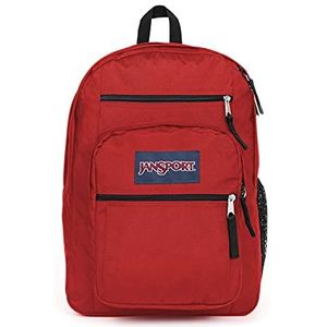JanSport Big Student, Grote Rugzak, 34 L, 43 x 33 x 25 cm, 15in laptop compartment, Red Tape