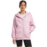 Build Your Brand - By290 - Fluffy Zip Hoody - Zacht Roze - Katoen/Polyester - 1 stuk