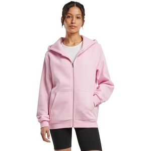 Build Your Brand - By290 - Fluffy Zip Hoody - Zacht Roze - Katoen/Polyester - 1 stuk
