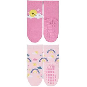 Sterntaler ABS-sokken, dubbelpak, zon+regenboogsokken, meisjes, Roze, 18