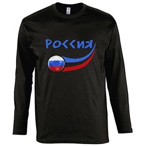 Supportershop Heren Russia Fan T-shirt, zwart, XXL